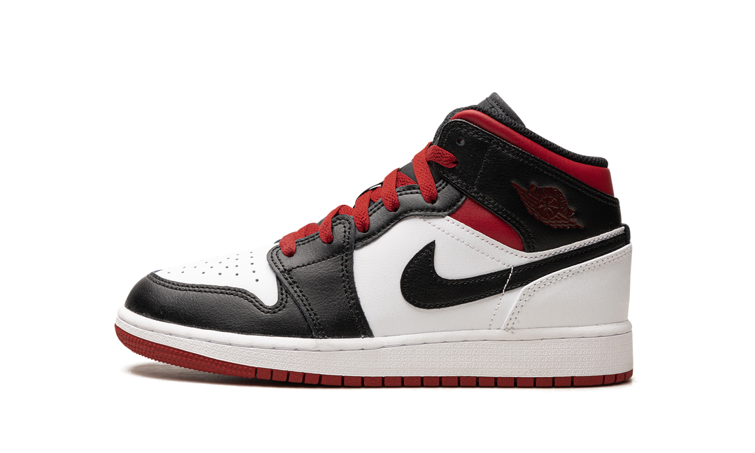 AIR JORDAN 1 MID GYM RED BLACK TOE GS