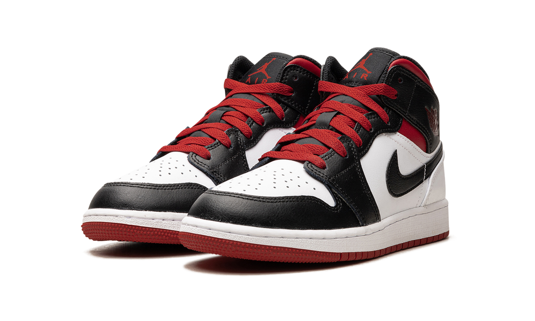 AIR JORDAN 1 MID GYM RED BLACK TOE GS