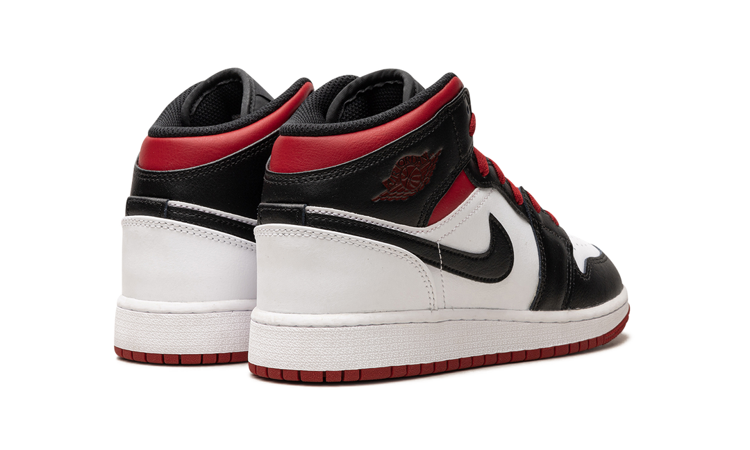 AIR JORDAN 1 MID GYM RED BLACK TOE GS