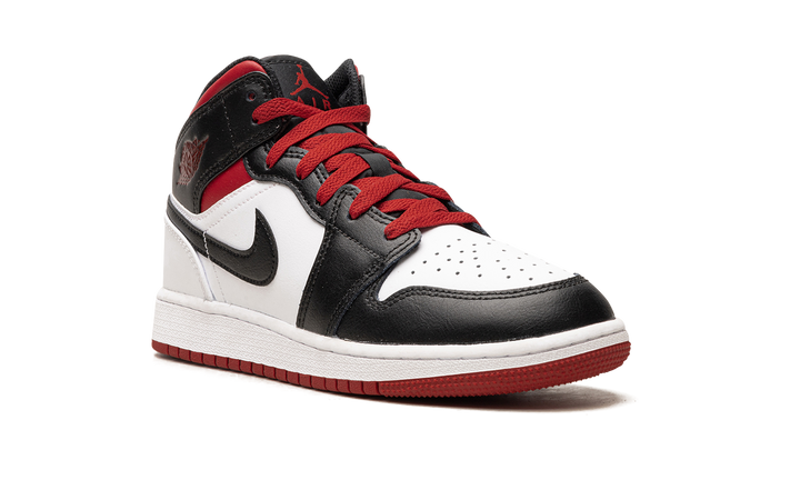 AIR JORDAN 1 MID GYM RED BLACK TOE GS