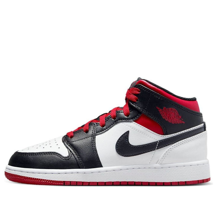 AIR JORDAN 1 MID GYM RED BLACK TOE GS