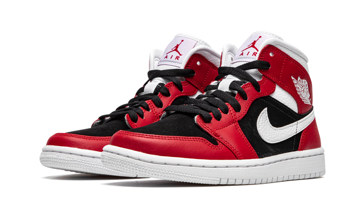 AIR JORDAN 1 MID GYM RED BLACK WOMENS