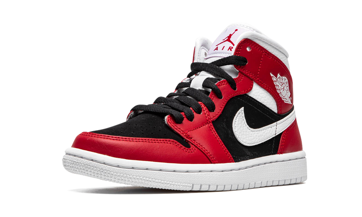 AIR JORDAN 1 MID GYM RED BLACK WOMENS