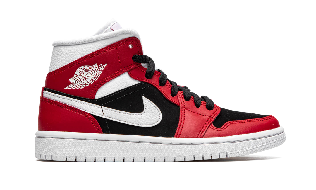 AIR JORDAN 1 MID GYM RED BLACK WOMENS