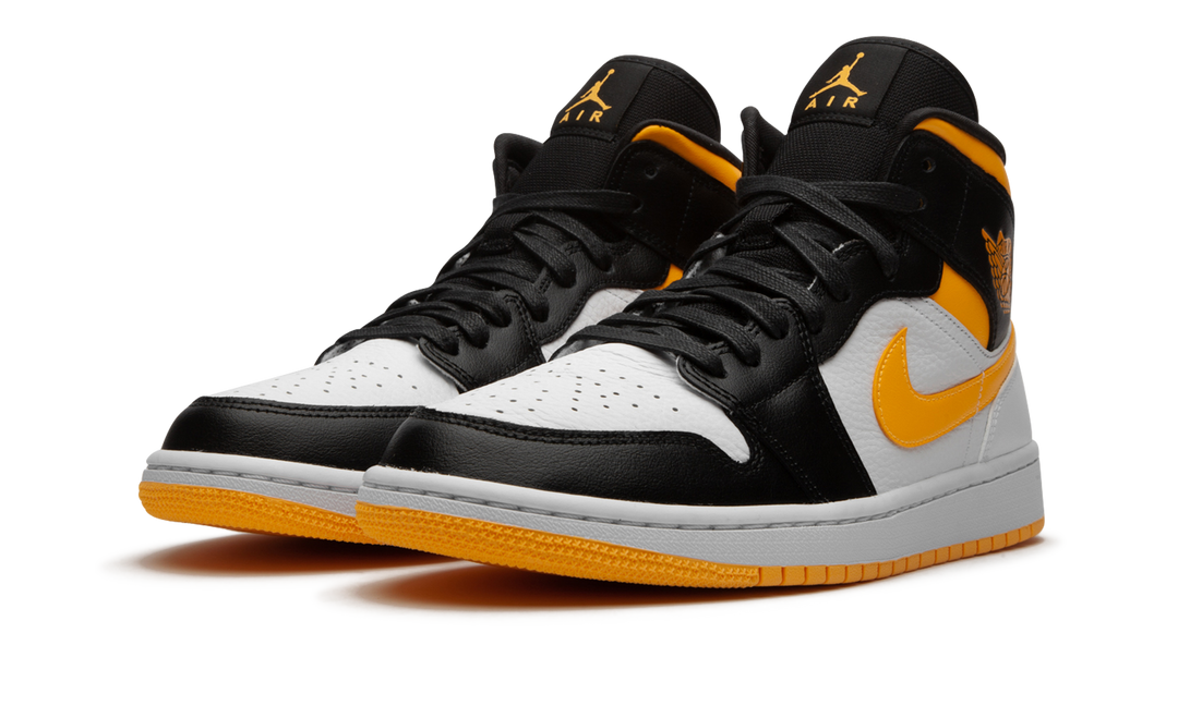 AIR JORDAN 1 MID LASER ORANGE BLACK WOMENS