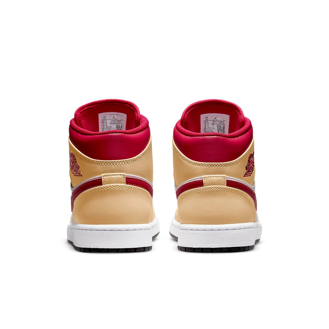 AIR JORDAN 1 MID LIGHT CURRY CARDINAL RED
