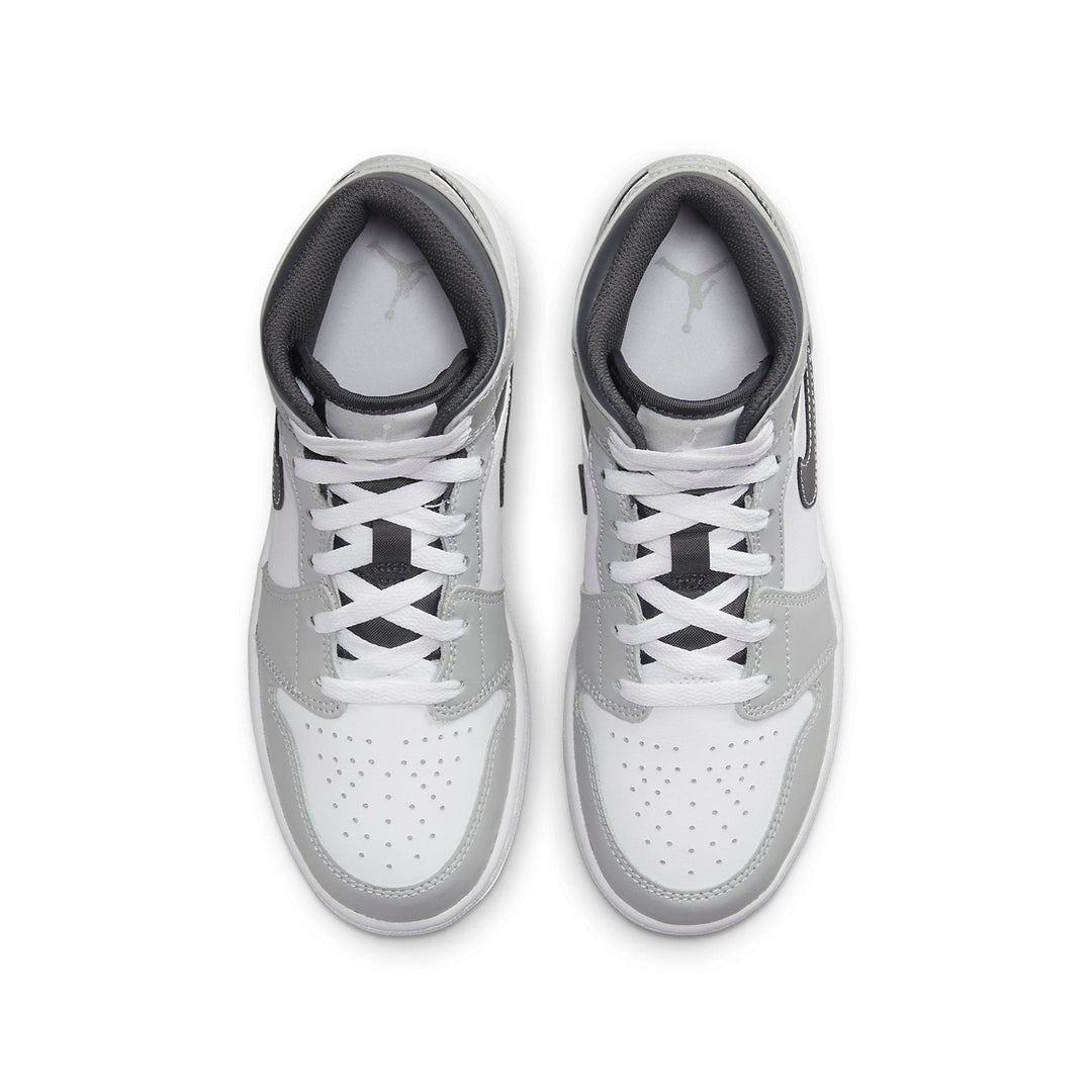 AIR JORDAN 1 MID LIGHT SMOKE GREY ANTHRACITE GS
