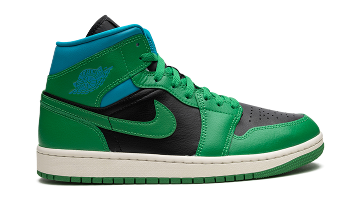 AIR JORDAN 1 MID LUCKY GREEN AQUA WOMENS