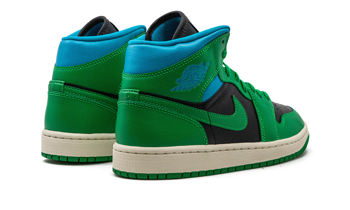 AIR JORDAN 1 MID LUCKY GREEN AQUA WOMENS