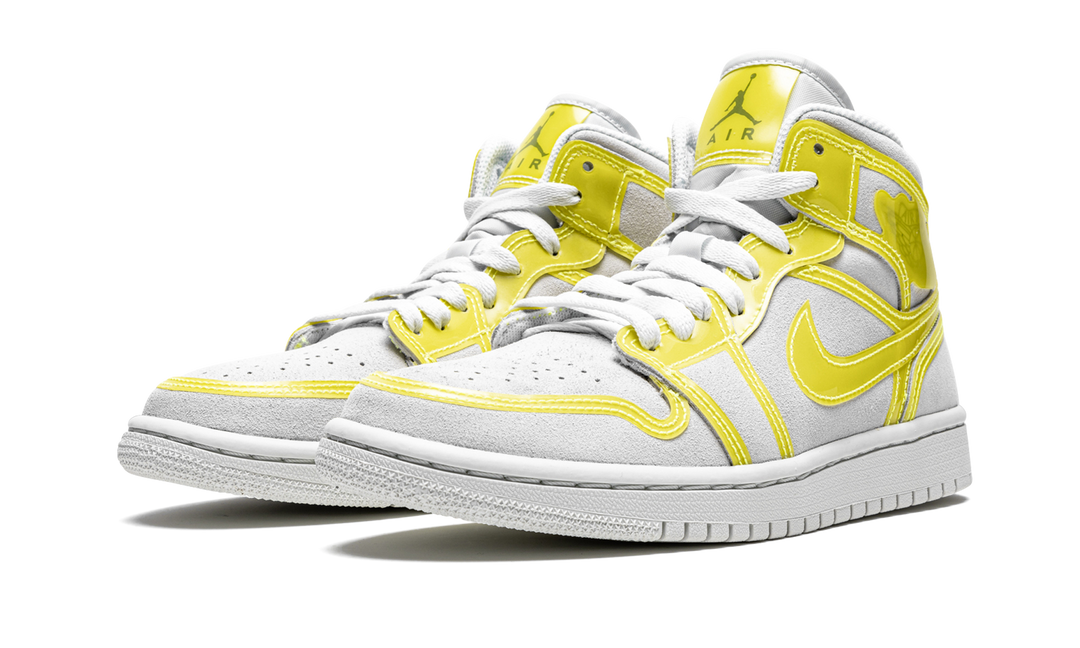 AIR JORDAN 1 MID LX OFF WHITE OPTI YELLOW WOMENS