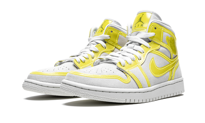 AIR JORDAN 1 MID LX OFF WHITE OPTI YELLOW WOMENS
