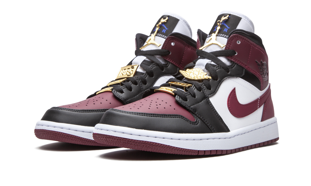 AIR JORDAN 1 MID MAROON BLACK GOLD PENDANTS