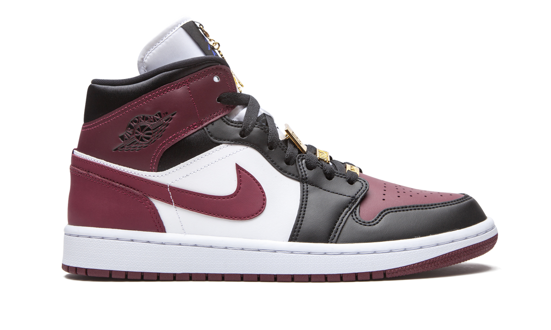 AIR JORDAN 1 MID MAROON BLACK GOLD PENDANTS