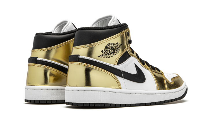 AIR JORDAN 1 MID METALLIC GOLD BLACK WHITE