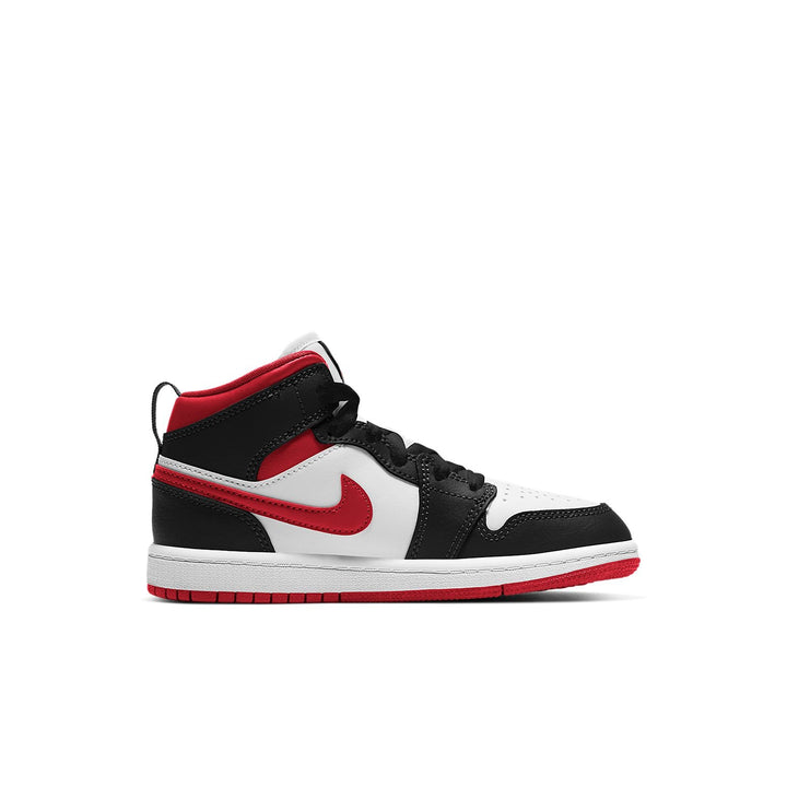 AIR JORDAN 1 MID MID RED BLACK WHITE PS
