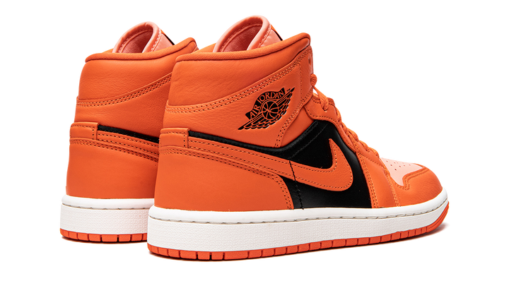 AIR JORDAN 1 MID ORANGE BLACK WOMENS