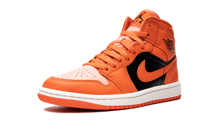 AIR JORDAN 1 MID ORANGE BLACK WOMENS