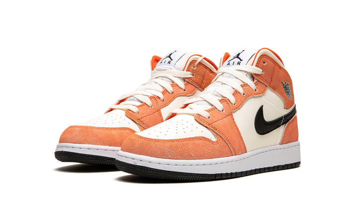 AIR JORDAN 1 MID ORANGE SUEDE GS