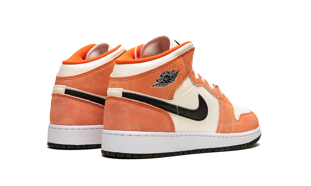 AIR JORDAN 1 MID ORANGE SUEDE GS