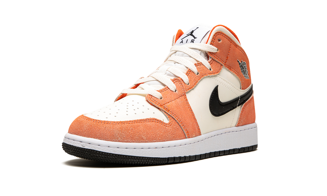 AIR JORDAN 1 MID ORANGE SUEDE GS