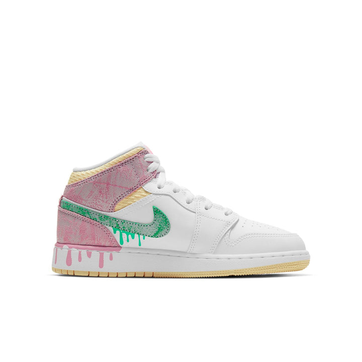 AIR JORDAN 1 MID PAINT DRIP GS