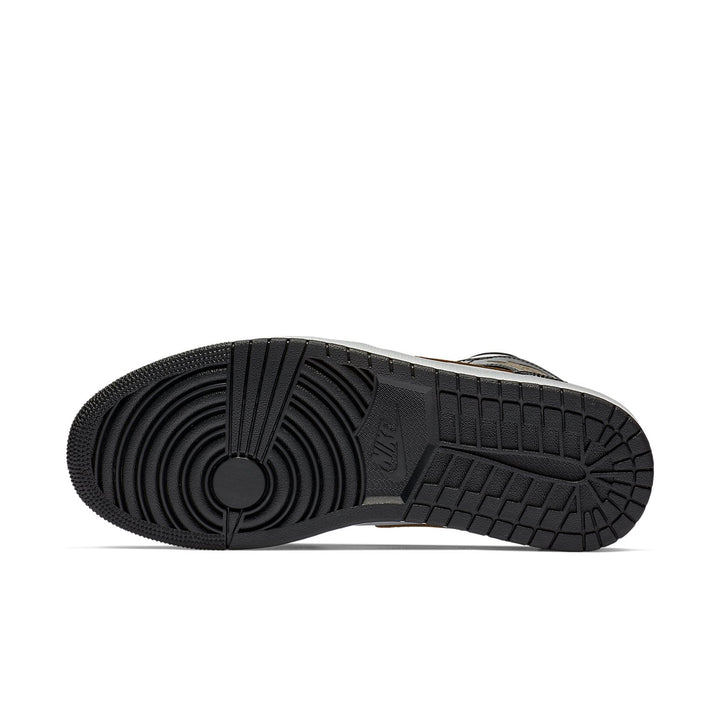 AIR JORDAN 1 MID PATENT BLACK WHITE GOLD