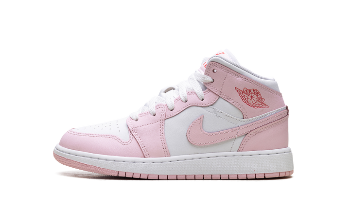 AIR JORDAN 1 MID PINK FOAM FIRE RED GS