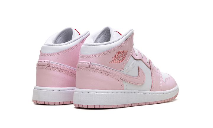 AIR JORDAN 1 MID PINK FOAM FIRE RED GS
