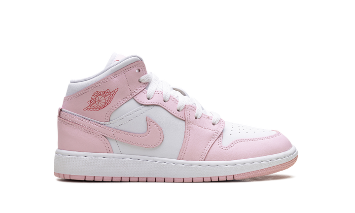 AIR JORDAN 1 MID PINK FOAM FIRE RED GS