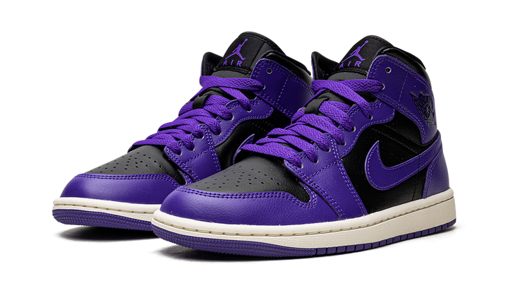AIR JORDAN 1 MID PURPLE BLACK WOMENS