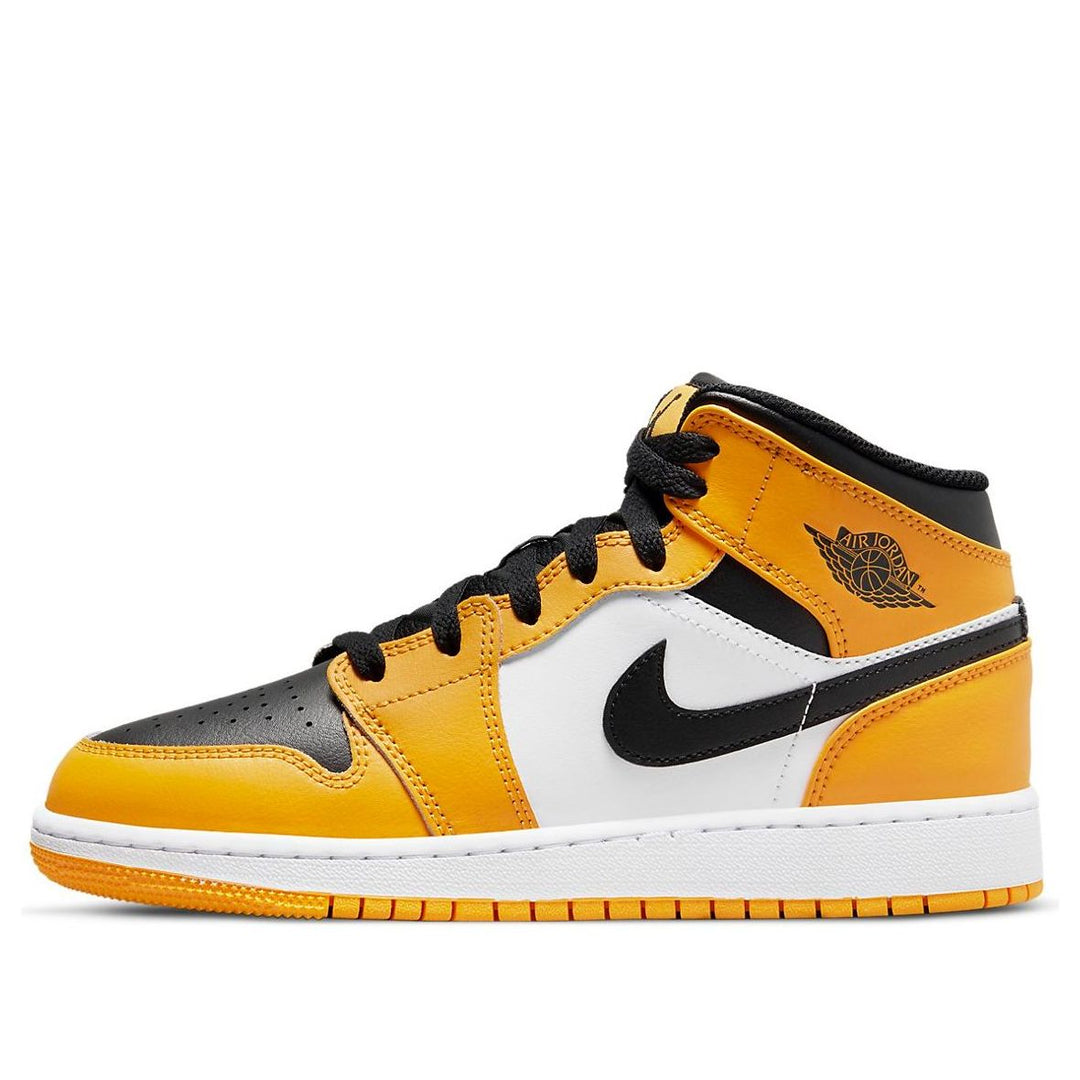 AIR JORDAN 1 MID REVERSE YELLOW TOE GS