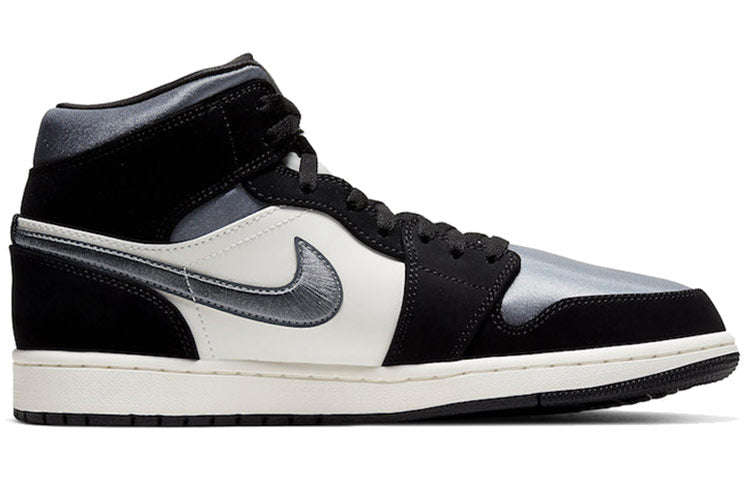 AIR JORDAN 1 MID SATIN GREY TOE