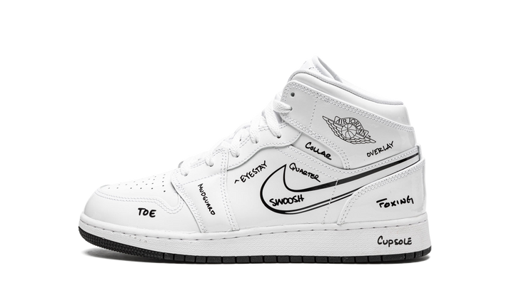 AIR JORDAN 1 MID SCHEMATIC GS