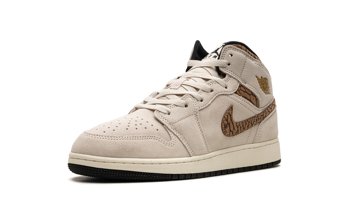 AIR JORDAN 1 MID SE BROWN ELEPHANT GS