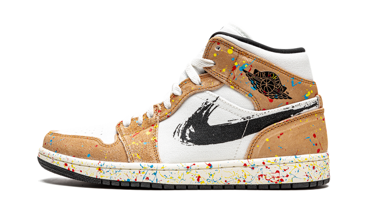 AIR JORDAN 1 MID SE BRUSHSTROKE PAINT SPLATTER