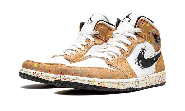 AIR JORDAN 1 MID SE BRUSHSTROKE PAINT SPLATTER