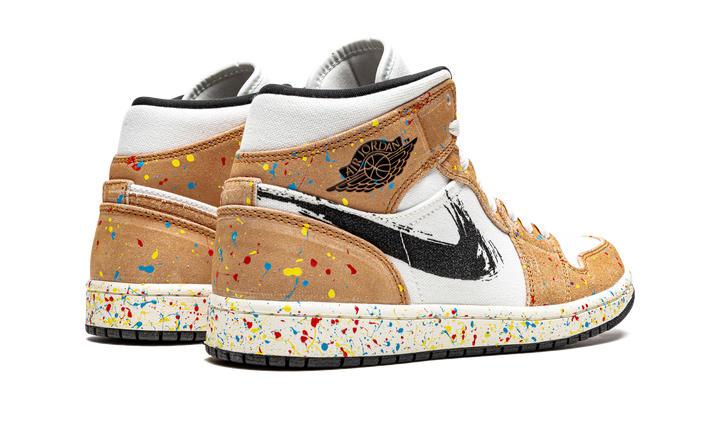 AIR JORDAN 1 MID SE BRUSHSTROKE PAINT SPLATTER