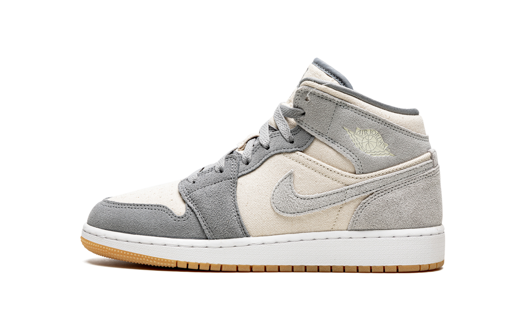 AIR JORDAN 1 MID SE COCONUT MILK GREY GS