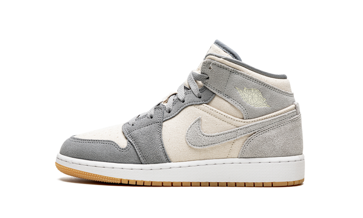 AIR JORDAN 1 MID SE COCONUT MILK GREY GS