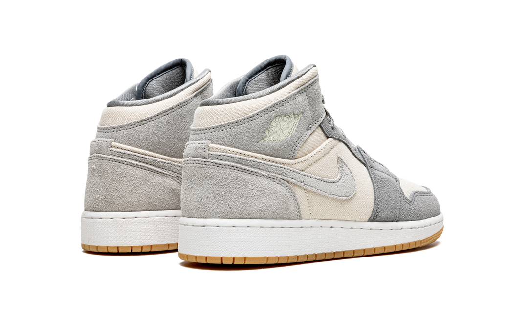 AIR JORDAN 1 MID SE COCONUT MILK GREY GS