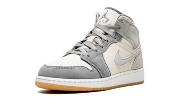 AIR JORDAN 1 MID SE COCONUT MILK GREY GS — Stock