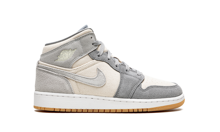 AIR JORDAN 1 MID SE COCONUT MILK GREY GS
