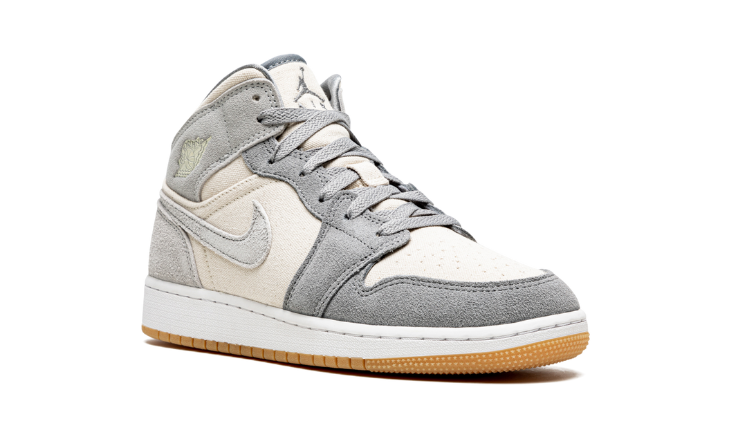 AIR JORDAN 1 MID SE COCONUT MILK GREY GS