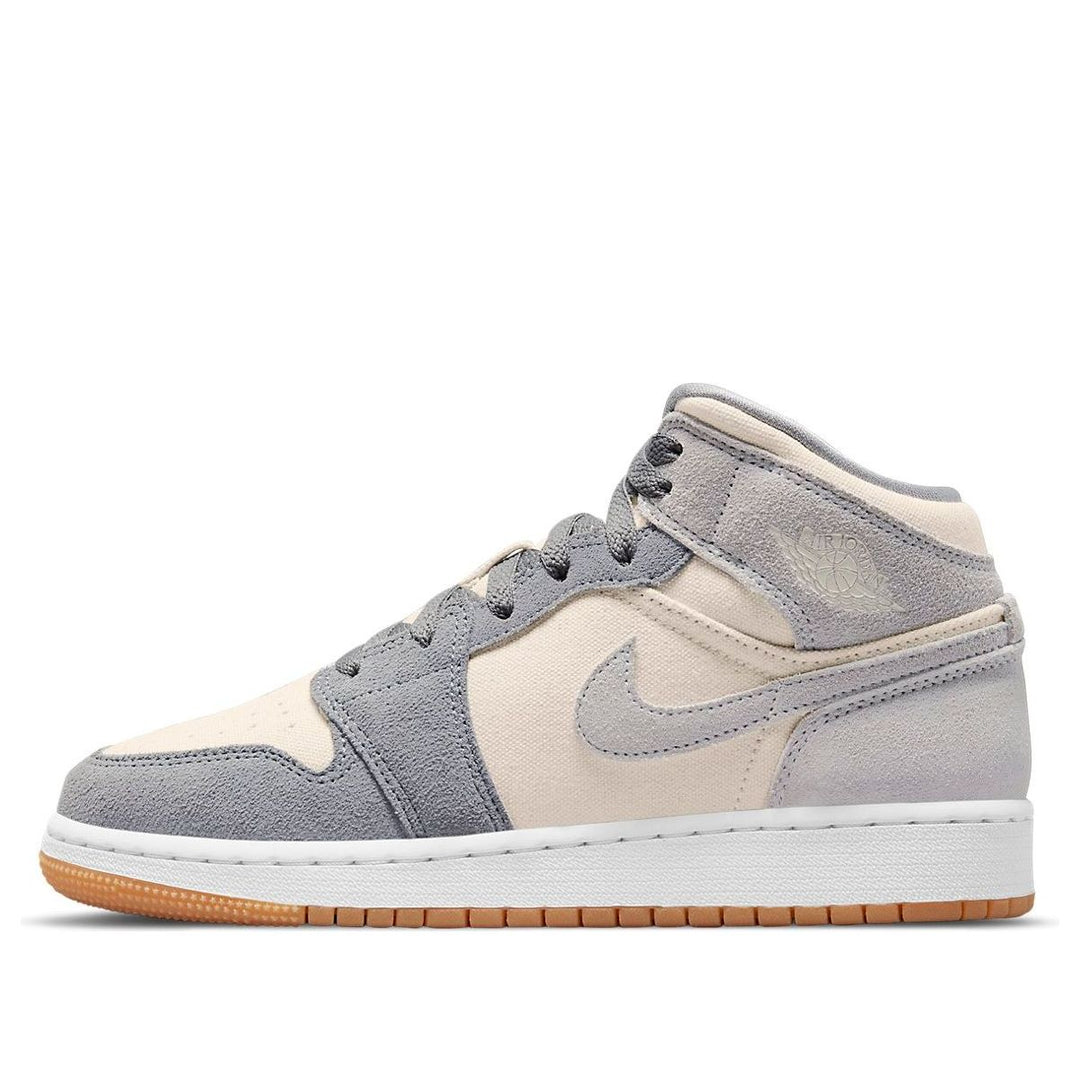 AIR JORDAN 1 MID SE COCONUT MILK GREY GS