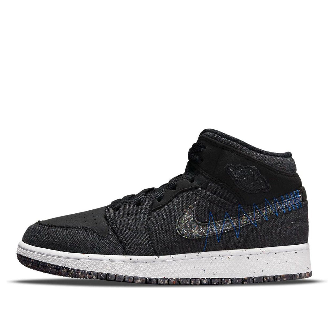 AIR JORDAN 1 MID SE CRATER BLACK GS