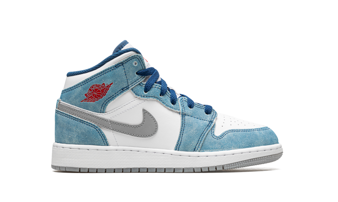 AIR JORDAN 1 MID SE FRENCH BLUE FIRE RED GS