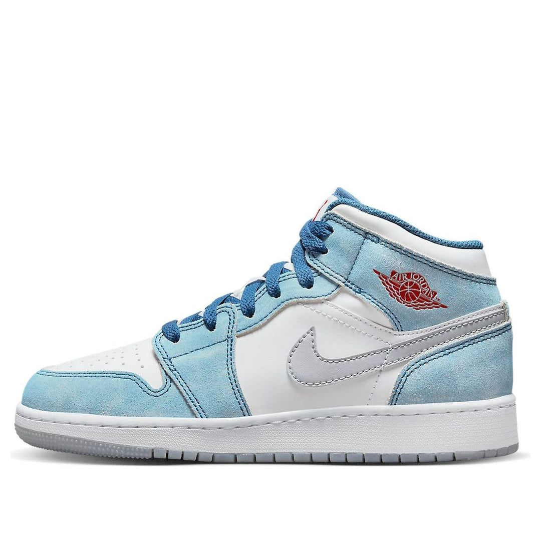 AIR JORDAN 1 MID SE FRENCH BLUE FIRE RED GS