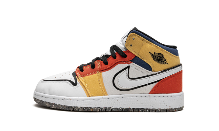 AIR JORDAN 1 MID SE MULTI COLOUR CANVAS GS