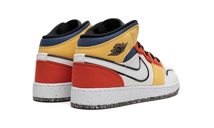 AIR JORDAN 1 MID SE MULTI COLOUR CANVAS GS