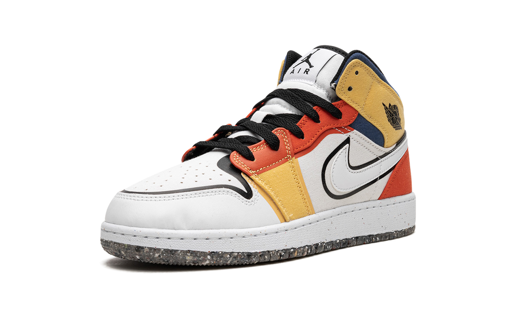 AIR JORDAN 1 MID SE MULTI COLOUR CANVAS GS